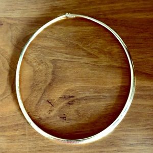 Vintage 14k Gold flat Collar Necklace